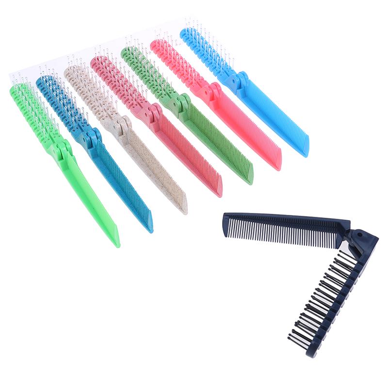 Plastic Double Headed Toothed Women Travel Foldable Diy Hair Beauty Comb Brush