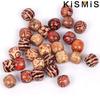 Painted Mixed Wood Beads for Jewelry Making and Hair Accessories 100Pcs/Pack 1Pack Optional