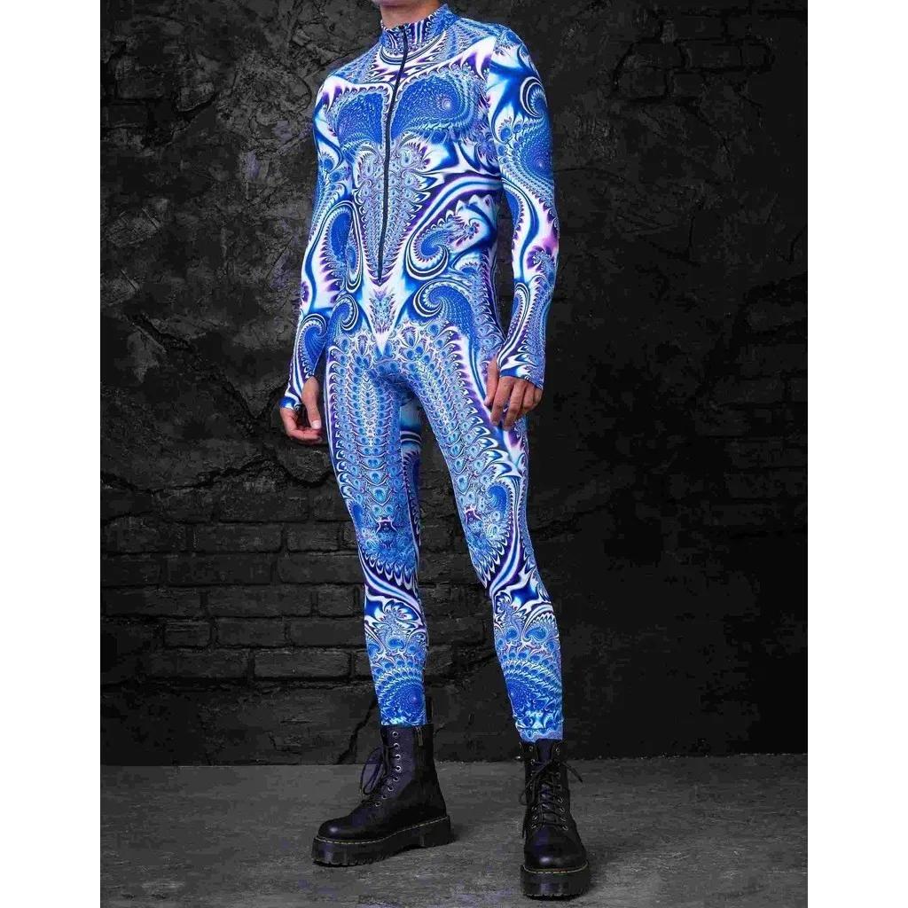 3D Digitaltrykk Sceneopptreden Kostymer Voksne Halloween-arrangementer Karneval Temafest Cosplay Antrekk Latespill Jumpsuit