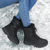 Women's Winter Snow Boots Plush Warm Cotton Shoes Wear-resistant Sports Outdoor High-top Lace-up Large-size Women's Boots