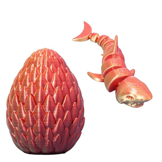 

1 Набор 3D-печатная фигурка акулы с подвижными суставами, игрушка-непоседа в виде акулы, яйцо акулы с артикулируемой акулой внутри, настольное украшение, орнамент