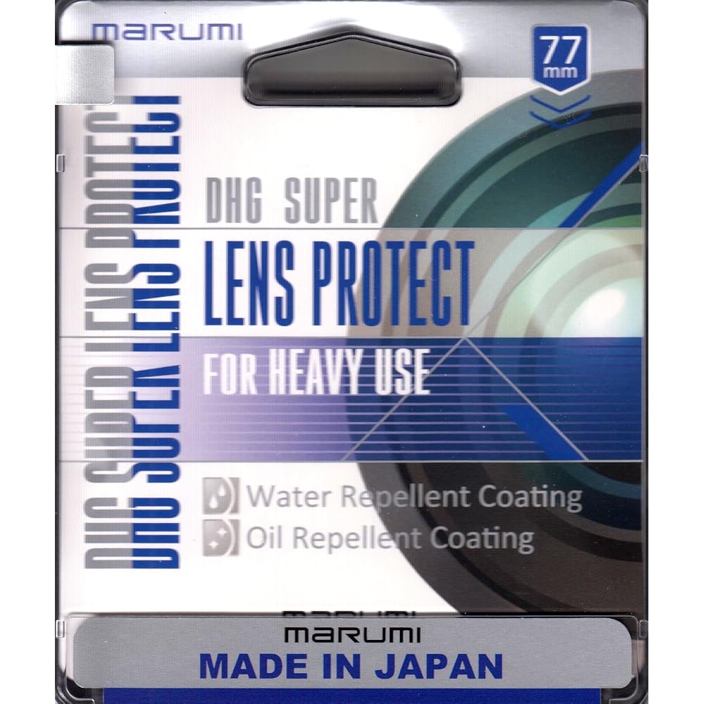 MARUMI DHG Super Lens Protect 77mm Lens Filter - Water-repellent, Stain-resistant, Slim Frame, Made in Japan, Black