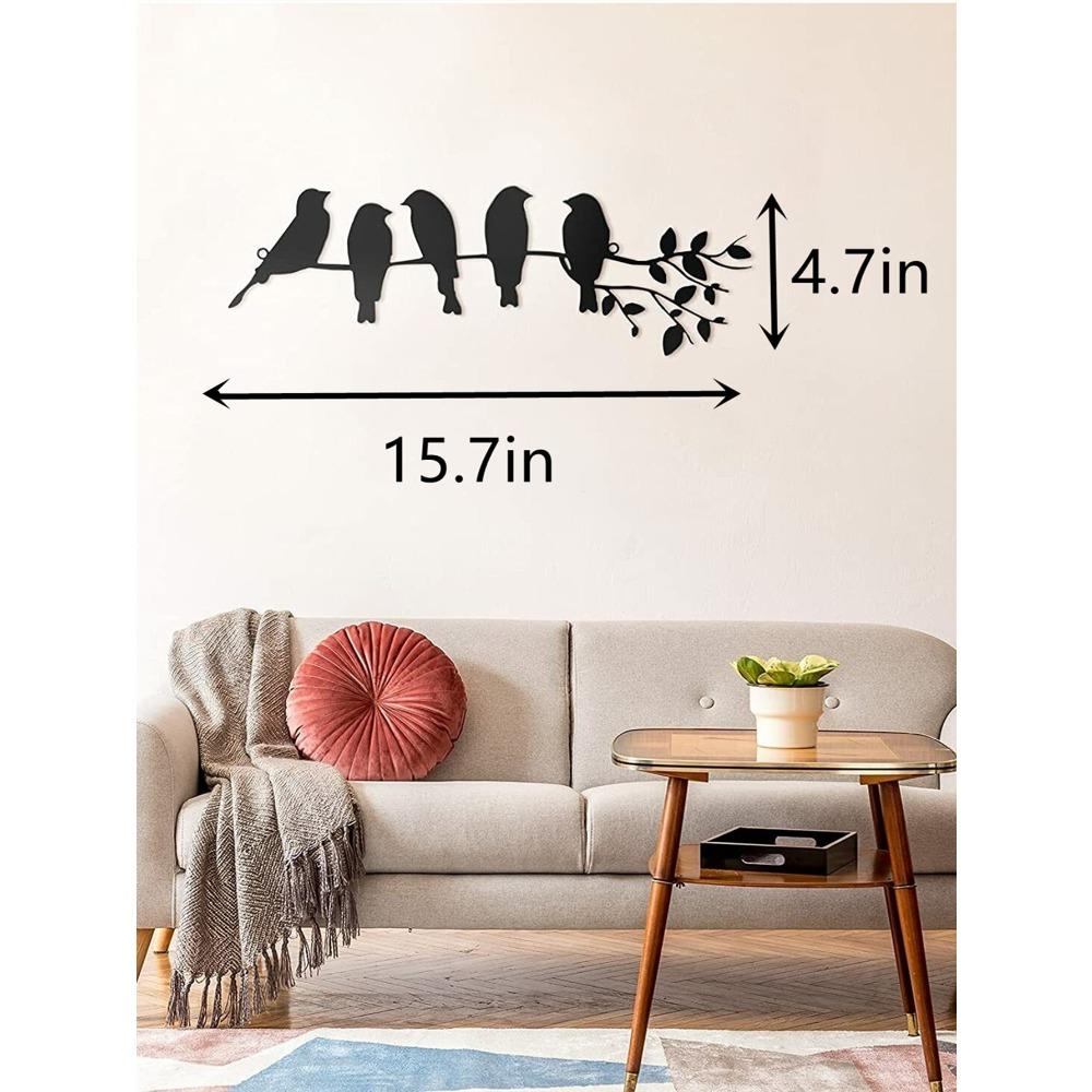 Wrought Iron Wall Hanging Bird Home Decor Metal Art Craft 1pc