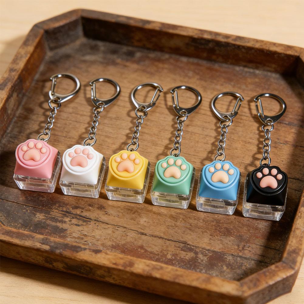 Cute Cat Claw Fingertip Decompression Pressure Toy Key Chain Key Ring Keycap Tester Back Bag Pendant Festival Gift For Couples