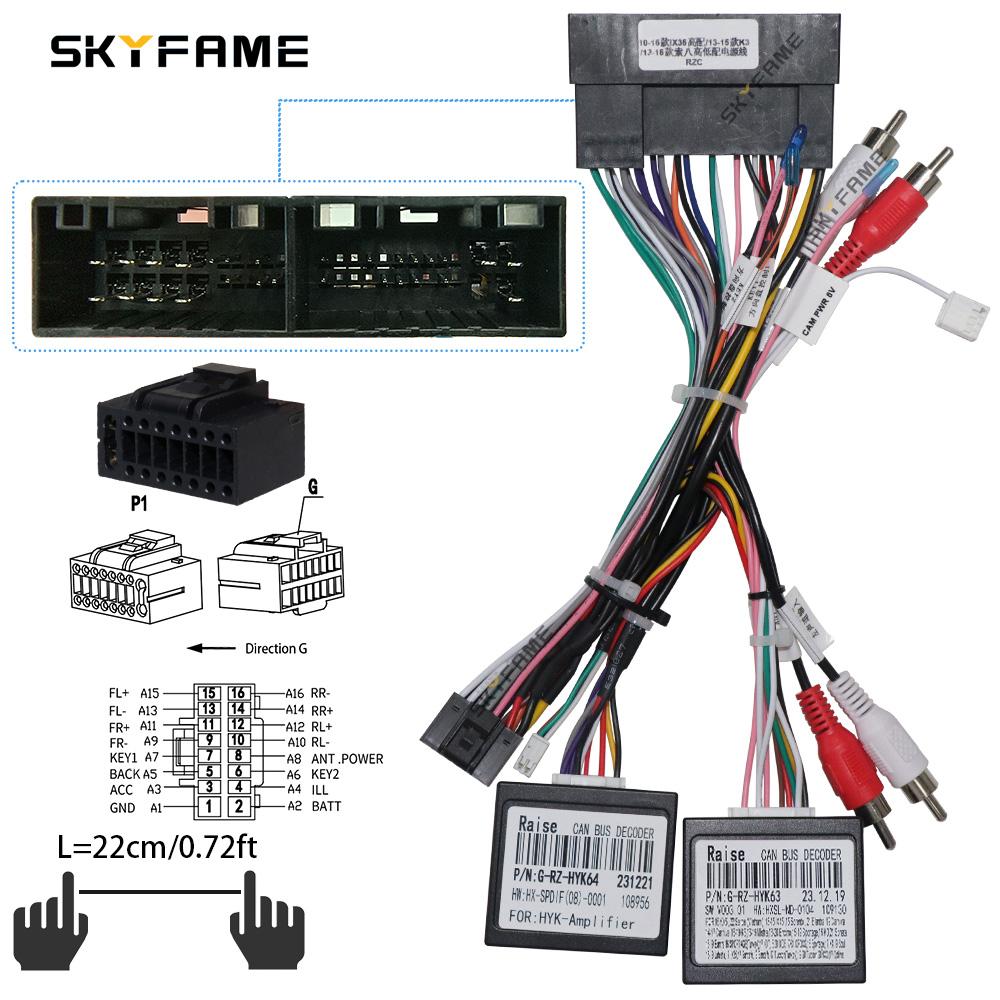 SKYFAME For Hyundai Sonata 8 9 Kia K3 KX7 KX5 Ix45 IX35 SantaFe Car Wiring Harness Adapter Canbus Box Spdif Amplifier Decoder