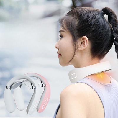 Intelligent Pulse Neck Massage Instrument Shoulder and Neck Physiotherapy Instrument Mini Voice Neck Protector Portable Hot Compress Cervical Massager