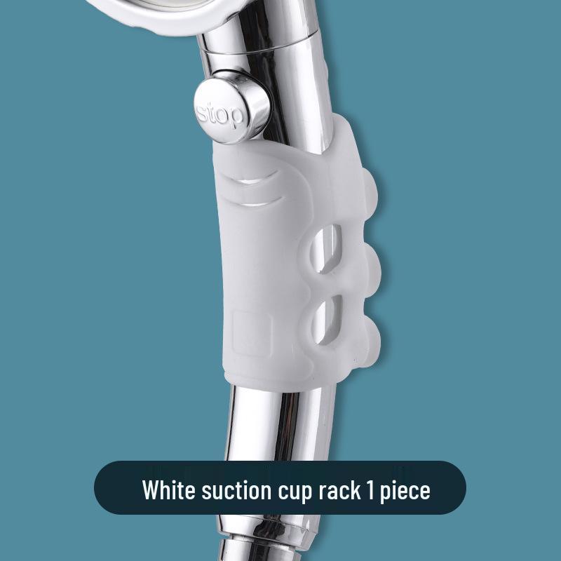No-Drill Suction Cup Shower Head Holder with Movable Silicone Base