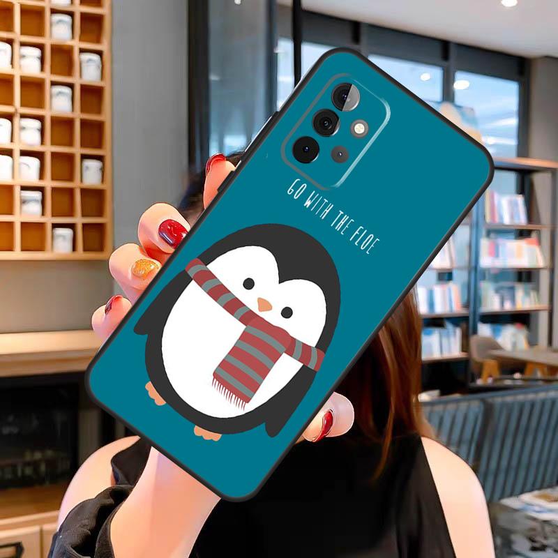 Cute Penguin Case For Samsung Galaxy A14 A34 A54 A52S A12 A22 A32 A52 A72 A13 A33 A53 A73 A31 A51 A71