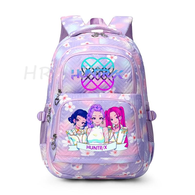 K-pop Backpack Teens Girls Capacity Schoolbag Flowers Printe Laptop School Backpack Travel Rucksack YK2 Mochila