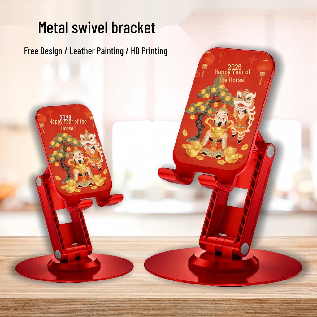 Adjustable 360° Dual-Axis Foldable Metal Phone & Tablet Stand