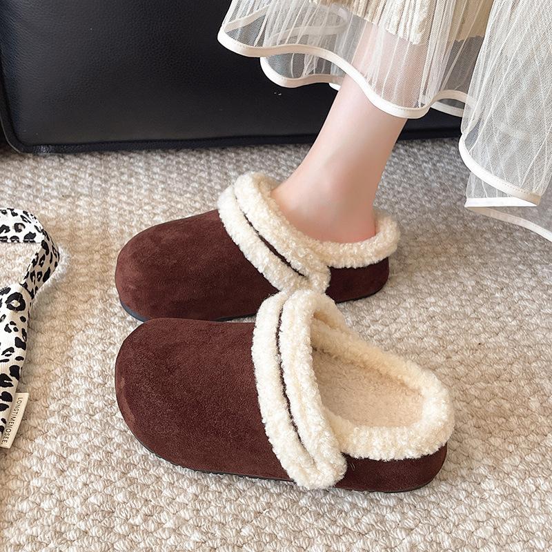 Leopard Print Bag Head Half Slippers Women's 2025 Autumn and Winter College Style Retro Style Mori Fashion Versatile Casual Mao Mao Shoes