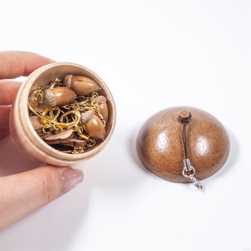 Wooden Acorn Animal Knitting Markers With Storage Box Locking Stitching Markers For Knitting Handmade Crochet Craft B03E