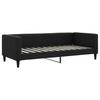 Vidaxl Extendable Sofa With Drawers, Black, 90X200 Cm, Fabric