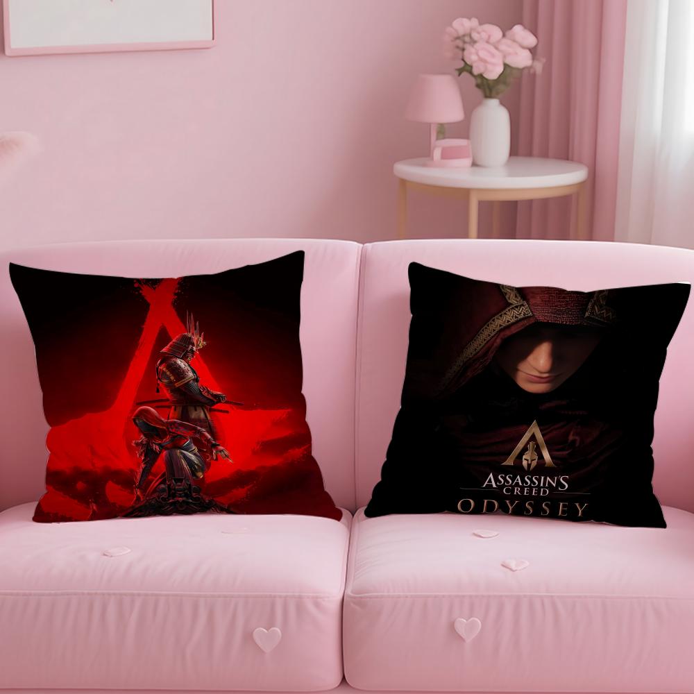 Classic Game Assassins Creed Cushion Cover Soft & Easy-Wash Pillow Case – Versatile for Couch, Bed, Travel and Office