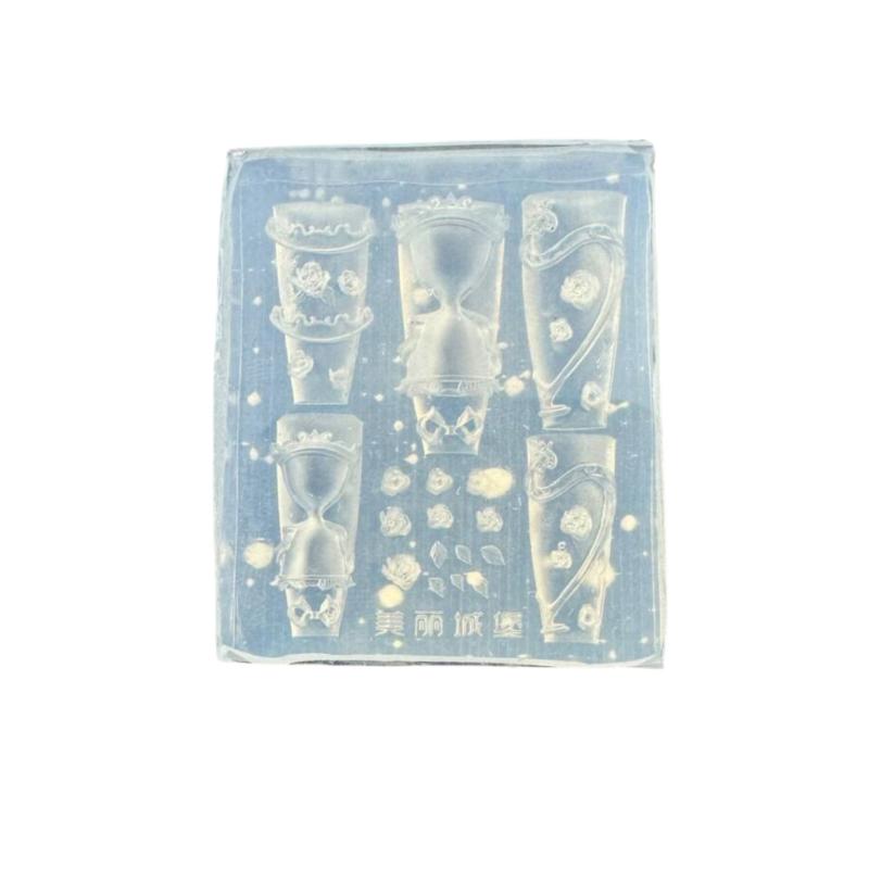 3D Snake Silicone Mold Nail Art Decoration Diy Rose Flower Design Transparent Nail Templates Manicure Design Tool Jewelry Crafts