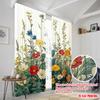 2pcs 2D flat printing Party Curtain flower plants Polyester Without Electricity Festive Curtains for Home & Party Decoration