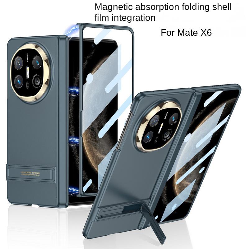 Ultra-thin Magnetic Hinge Bracket Holder Stand Glass Protector Film Case for Huawei Mate X6 Camera Protect Cover