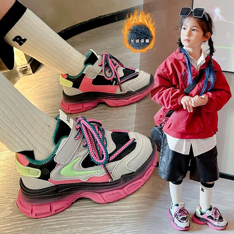 Новые осенние и зимние детские спортивные туфли для девочек — фото 4