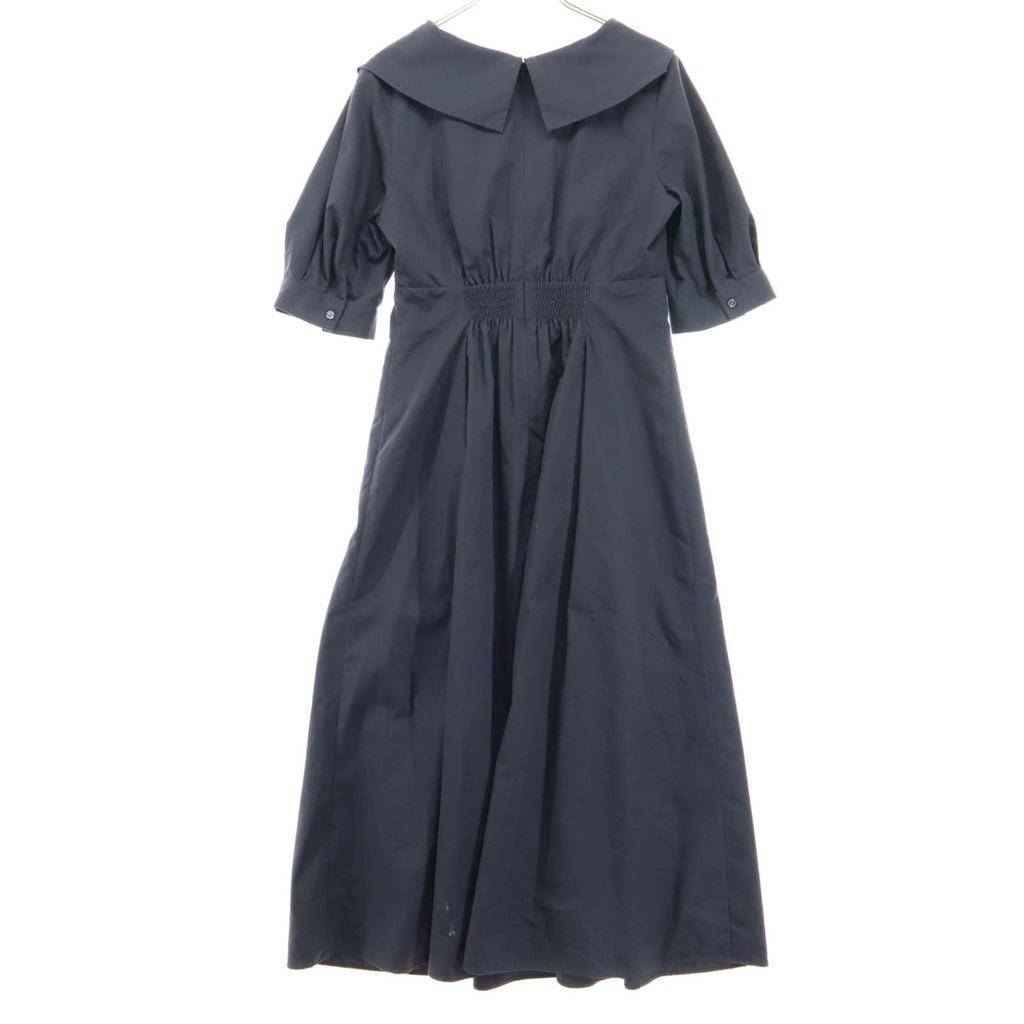 Beauty Products NATURAL BEAUTY BASIC Short Sleeve Long Dress PS Navy Women Used