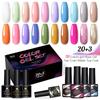 Nee Jolie Kit de Gels pour Ongles 20 Couleurs Vernis Gel UV Tendance Kit de Démarrage pour Salon Longue Tenue Mode