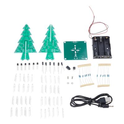 Programmable Christmas Tree DIY Colorful Easy Making Kit with Multiple Light Modes Educational Circuit Project