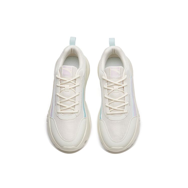 Anta Comfortable Shock Absorbing Non-Slip Wear-Resistant Low-Top Casual Shoes Women Sneakers White Blue 922218872-1