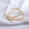 14K Gold-Filled Color-Preserving Gold Chain Bangle - Simple, Luxurious, DIY Open Circle Design.