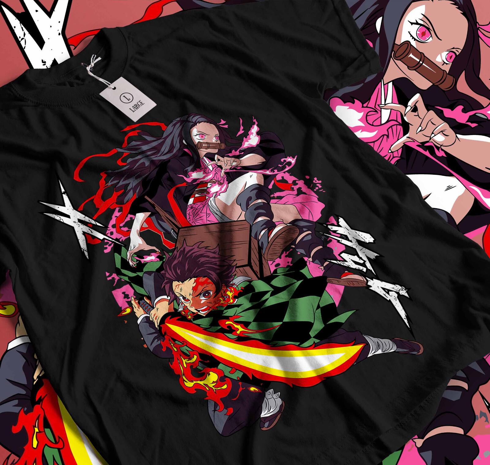 Nezuko T-Shirt Mens Womens Tees Top Demon Slayer Kokushibo Kimetsu No Yaiba Tanjiro Shirt  104 XL