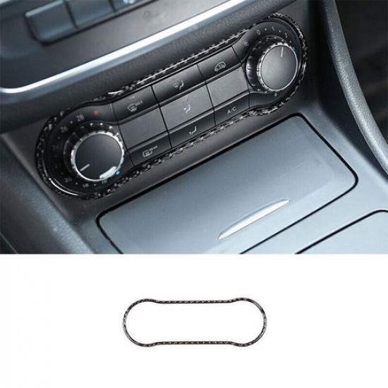Console AC Button Control Frame Decor For Benz GLA CLA 2013-19 Real Carbon Fiber