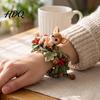 Pastoral Style Yarn Accessories Crochet Animal Bracelet DIY Kit Woodland Friends Craft Forest Jewelry Making Cute Squirrel Raccoon Frog Kit