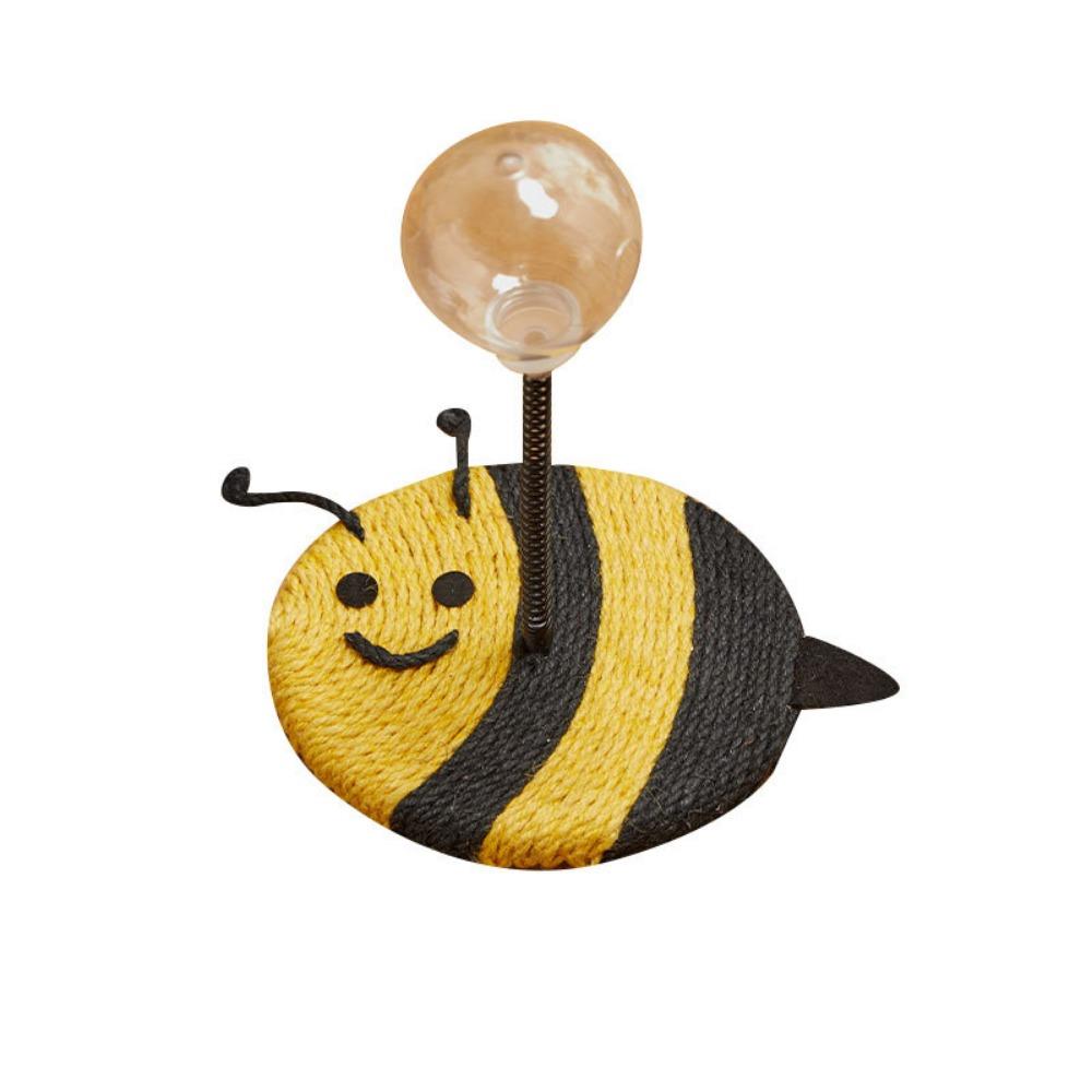 

Игрушка-диспенсер для лакомств для кошек на пружинной подставке, мультяшные когтеточки с диспенсером для лакомств, игра для котят Bee