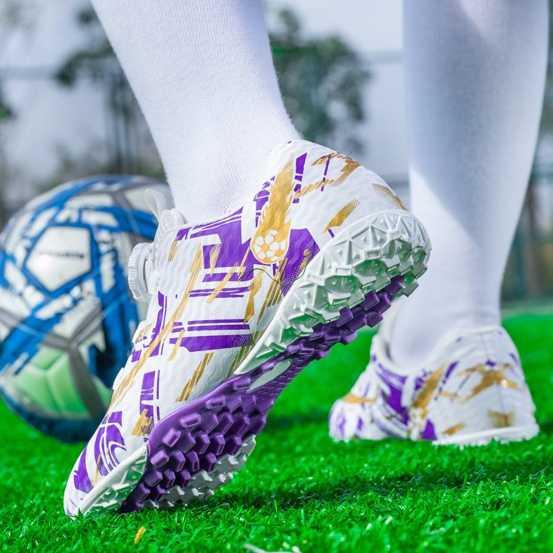 Fußballschuhe Grenzüberschreitend Kinder Jungen Gebrochene Nägel TF Mädchen Grundschule Teenager Drehknöpfe Rasen Trainingsschuhe