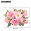 Creative Painting Pink Flower Wall Stickers Self Adhesive Decals for Living Room Bedroom Hallway Home Decor