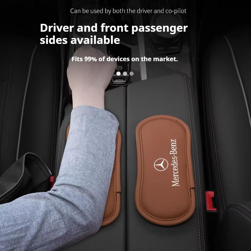 FA03Leather Car Knee Pads Car Center Console Leg Pads for Mercedes Benz AMG C E S GLE CLC Class W204 W203 W205 W124 W221 W213 W212