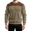 Men's Colorblock Round Neck Long Sleeve Tops Men's Sports Large Size Casual Round Neck Tops