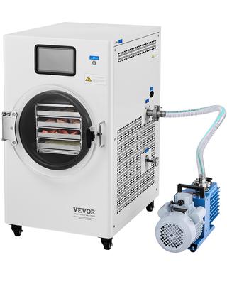 VEVOR Vacuum Freeze Dryer Machine, 8.8-13.2 LBS/Batch Food Freeze Drying Machine with 4-Layer Trays, Vacuum Pump