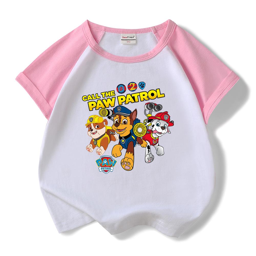Paw Patrol Kids' Cotton T-Shirt & Shorts Set - Summer Style Boys' Casual Outfit