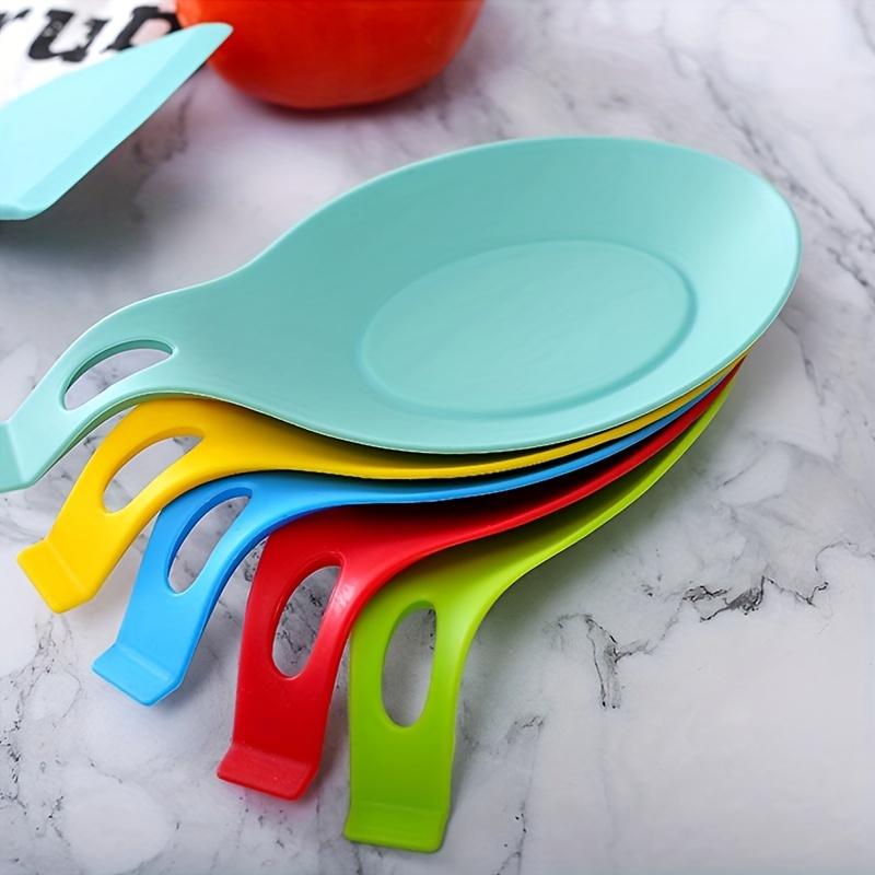 1pc, Silicone Spoon Rest For Stove Top, Heat-Resistant Spoon Shaped Cooking Utensils Rack For Spoons, Ladles, Tongs, Forks