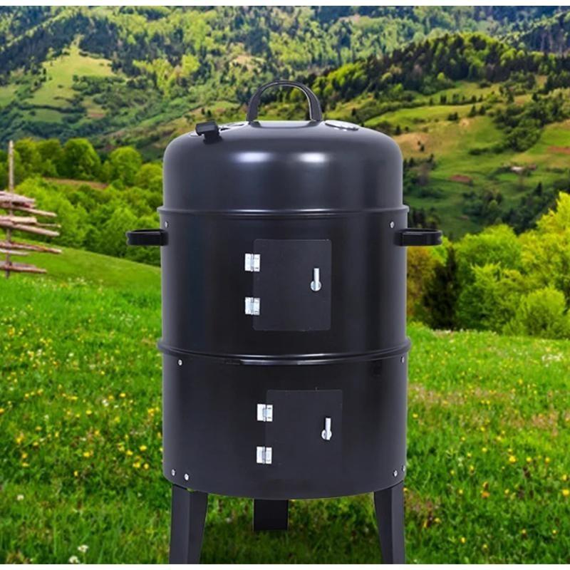 Grătar cu cărbuni 3 în 1 Afumătoare Grătar Grătar de grădină Barbacoa de Cărbuni Ustensile bbq