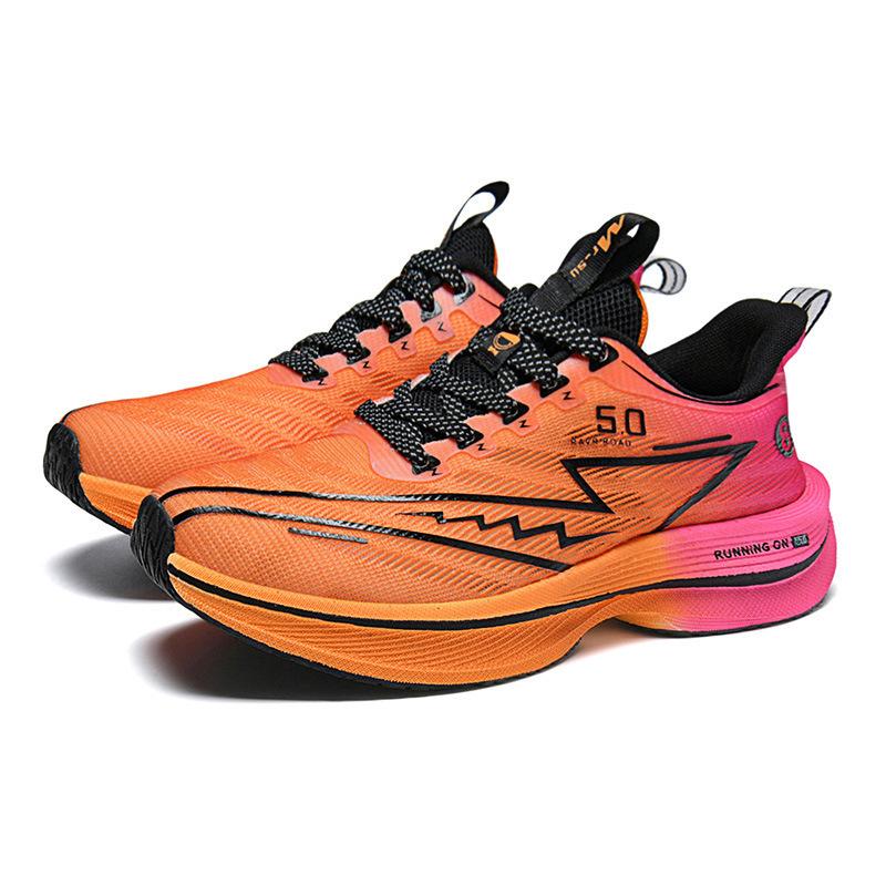 New Popcorn Mesh Breathable Couple Running Shoes Sports Shoes Autumn Racing Running Shoes 2025 Board Shoes Carbon