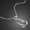 Women'S Love Pendant Necklace Platinum-Plated Versatile Simple Cold Wind Temperament Collarbone Chain Jewelry