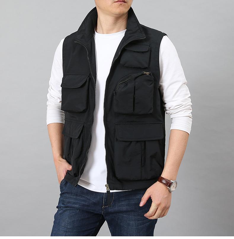 Herren Multi Pocket Freizeit Angeln Outdoor Loose Personalisierbare Weste