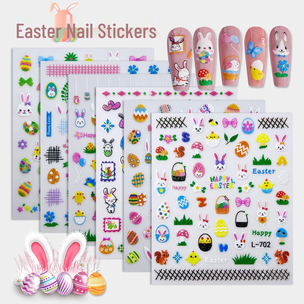 3D Luminous Jelly Nail Stickers for Kids - 5D Embossed Nail Art