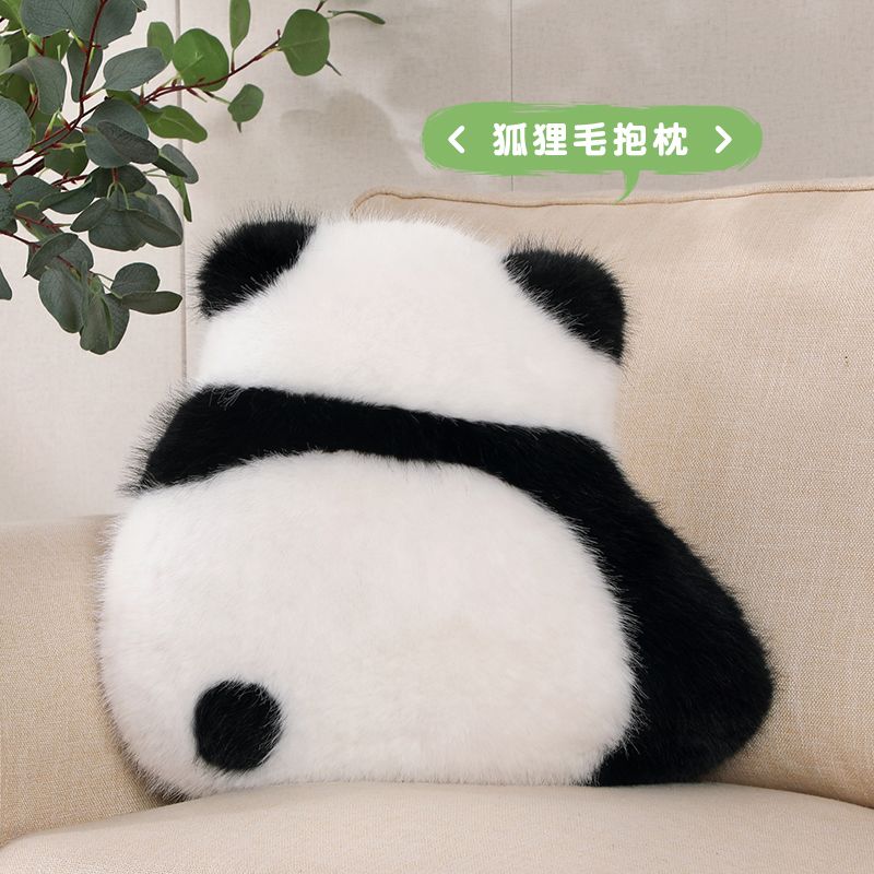 Panda Pillow Doll, Cute Cushion, Children's Bedside Sofa, Plush Pillow, Girls' Living Room Cushion, Pillow