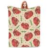 Steak Herbs Blanket Meat Food Plush Fleece Throw Cozy Soft Decor
