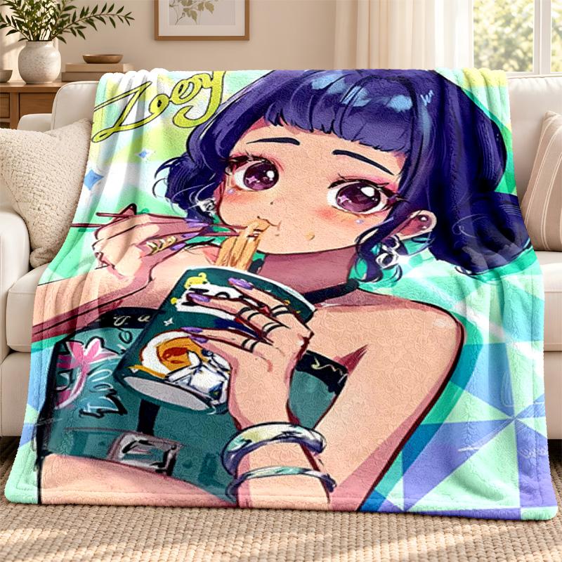 Kpop demon hunters blanket Flannel Blanket Soft Cozy Plush Throw for Sofa Bed Lightweight Home Decoration Outdoor camping