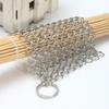 Durable Cookware Circular Ring Chainmail Cast Iron Cleaner Pan Brush Kitchen Tool Stainless Steel