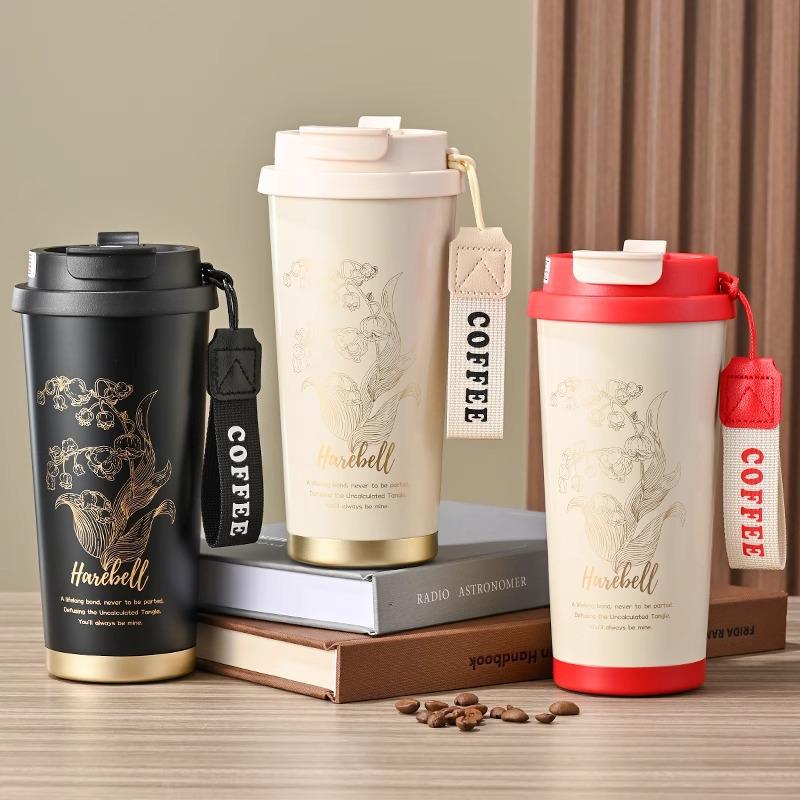 Lily High-Value Thermos Mug with Straw for Students - Large Capacity for Coffee & Water