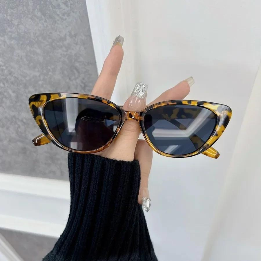 Designer Brand Cat Eye Sunglasses Women Men Casual Small Frame Sun Glasses Female Mirror Colors Luxurious Fashion