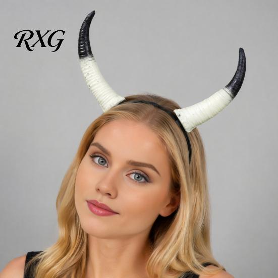 Retro Simulation Horn Headband Halloween Ram Headband, Detachable Devil Headpiece for Hair Accessory Carnival Party, Festival Cosplay Accessory, Stage